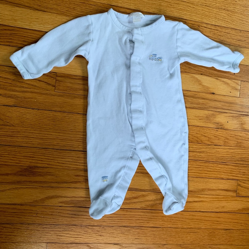 Kissy kissy premier striped and embroidered footie